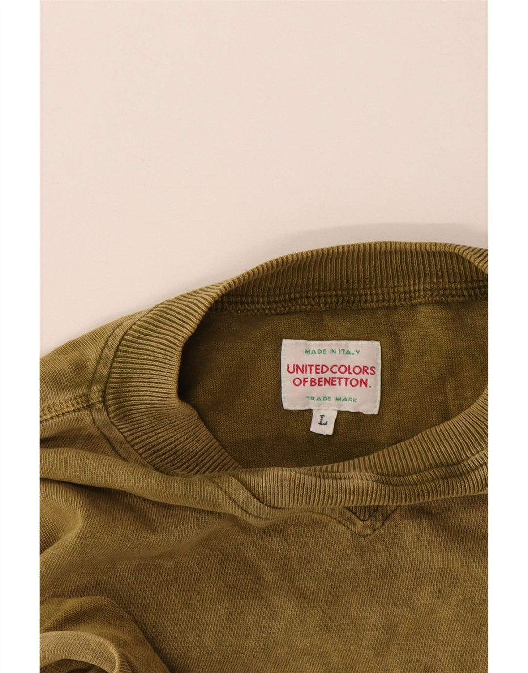 Мужская футболка Benetton, большая, зеленая