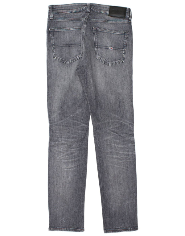 TOMMY HILFIGER Мужские узкие джинсы W30 L32 Серые хлопковые
