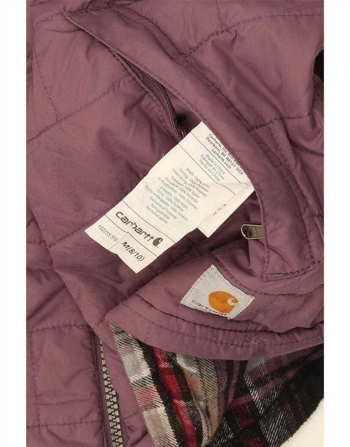 Женский утепленный жилет CARHARTT США 8/10, средний фиолетовый нейлон