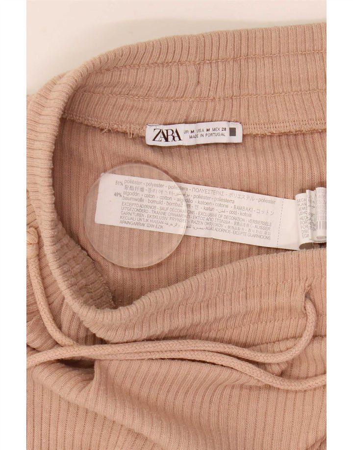 Женская юбка миди с завышенной талией Zara Medium W28, розовый полиэстер
