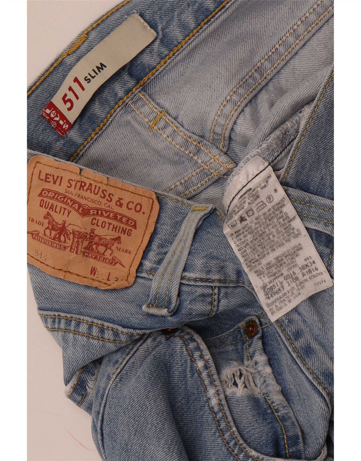 Мужские узкие джинсы Levi's 511 W38 L34 синие, хлопок