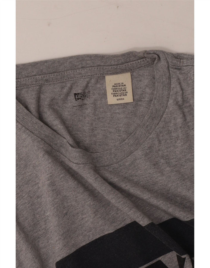 Мужская футболка с рисунком Levi's, маленький серый цвет