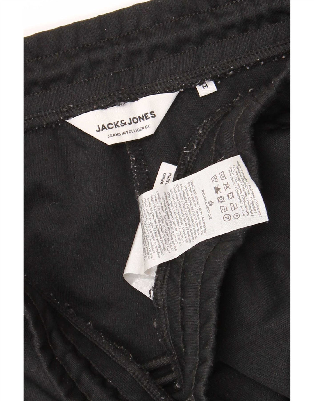 Мужские спортивные шорты Jack & Jones Regular, средний черный, полиэстер