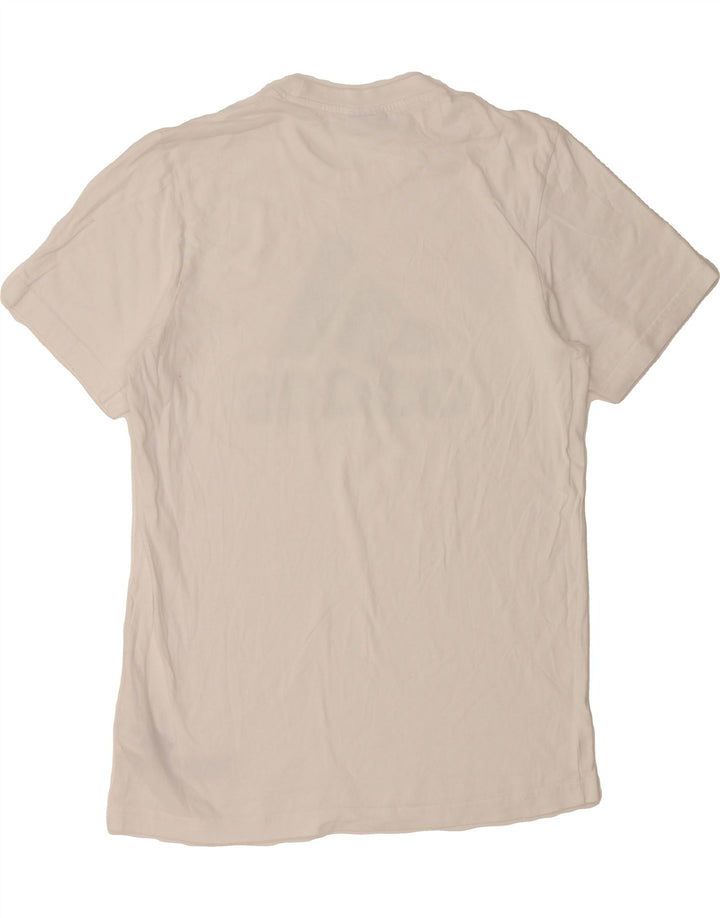 ADIDAS Mens Graphic T-Shirt Top Medium White Cotton Vintage Adidas and Second-Hand Adidas from Messina Hembry 