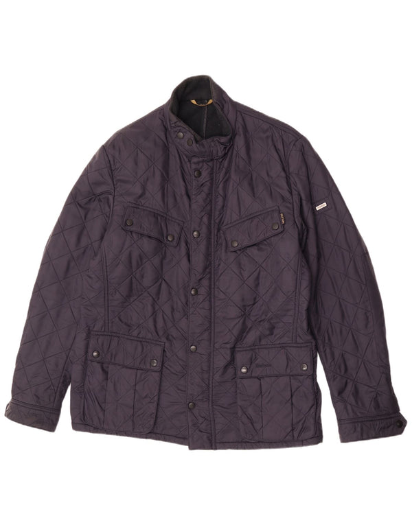 Мужская стеганая куртка Barbour UK 42 XL темно-синяя, полиэстер
