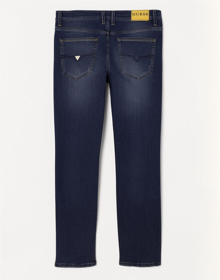 Guess Мужские потертые узкие джинсы W32 L33 Синие вискозы