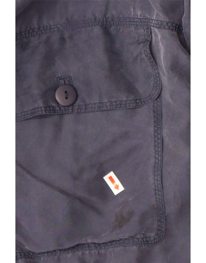 Мужской бомбер VINTAGE IT 48 Medium Navy Blue Silk