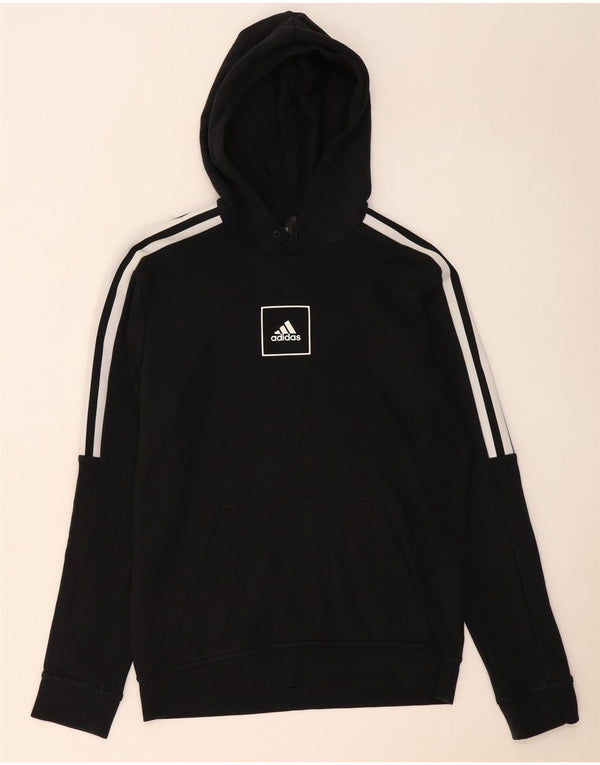 Мужской джемпер с капюшоном Adidas среднего размера, черный, хлопок