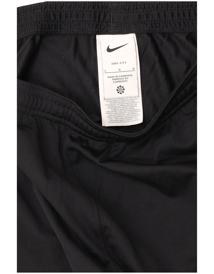 Женские спортивные брюки NIKE Dri Fit UK 14, большие черные полиэстеровые брюки
