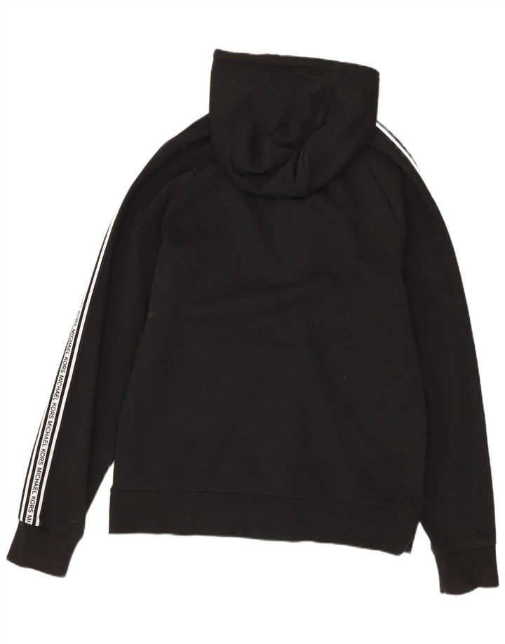 MICHAEL KORS Мужской свитер с капюшоном и молнией с графическим рисунком, маленький черный, с цветными блоками