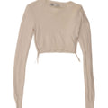 Женский укороченный топ Zara с длинным рукавом UK 6 XS, белый