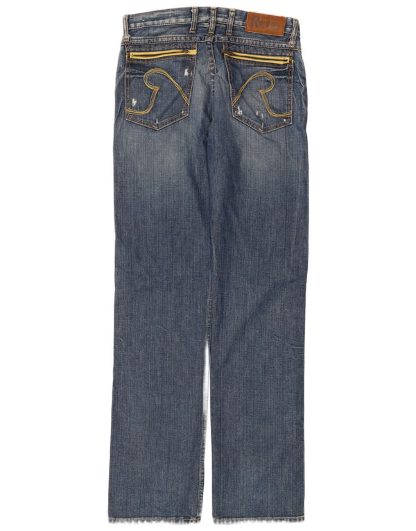 Мужские потертые прямые джинсы Replay W31 L34, синий хлопок