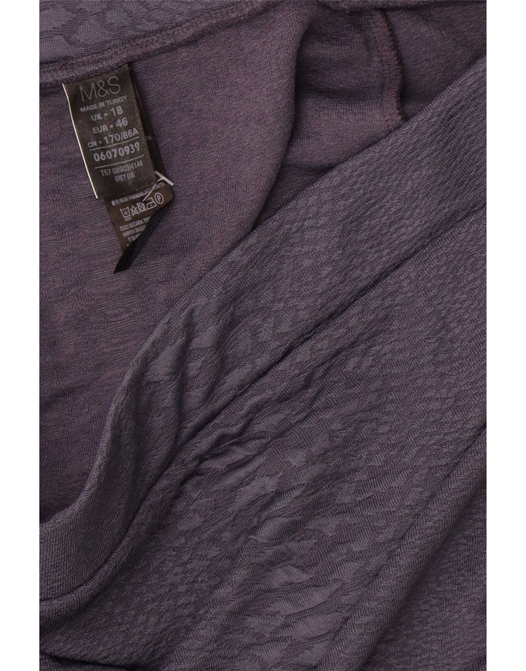 Женская юбка-карандаш Marks & Spencer UK 18 XL W36 Серый полиэстер