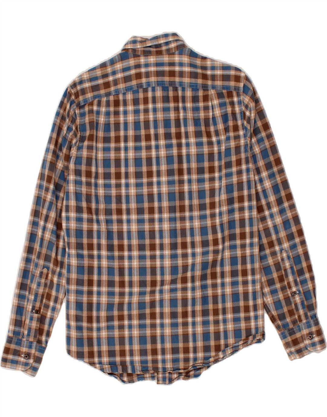 J. CREW Mens Shirt Small Beige Check Cotton Vintage J. Crew and Second-Hand J. Crew from Messina Hembry 