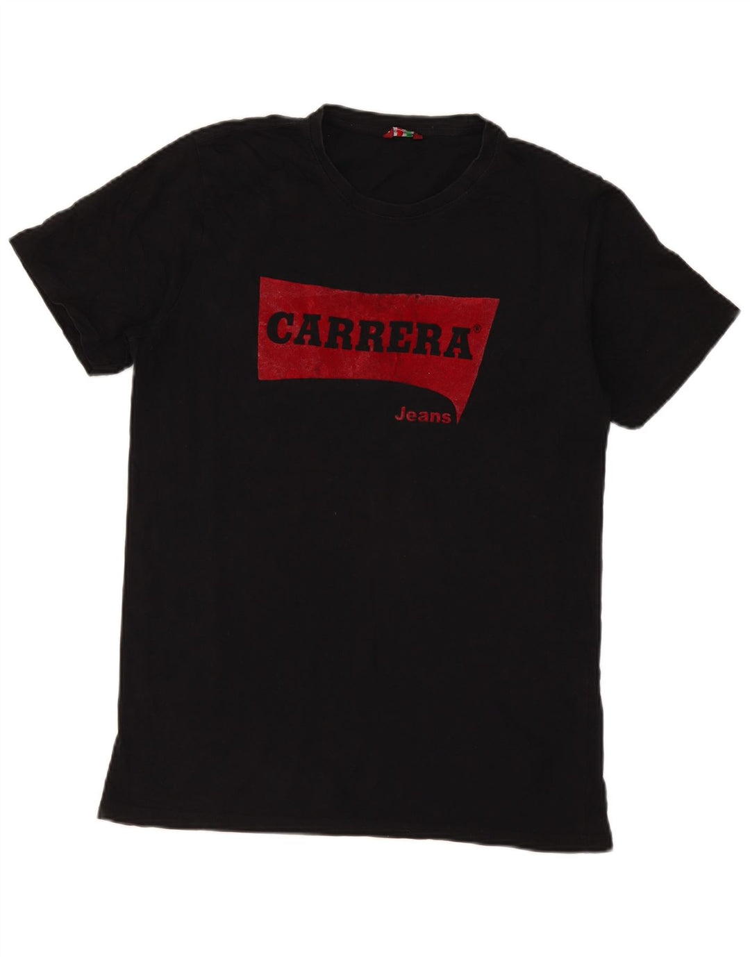 Мужская футболка с рисунком Carrera, большая черная