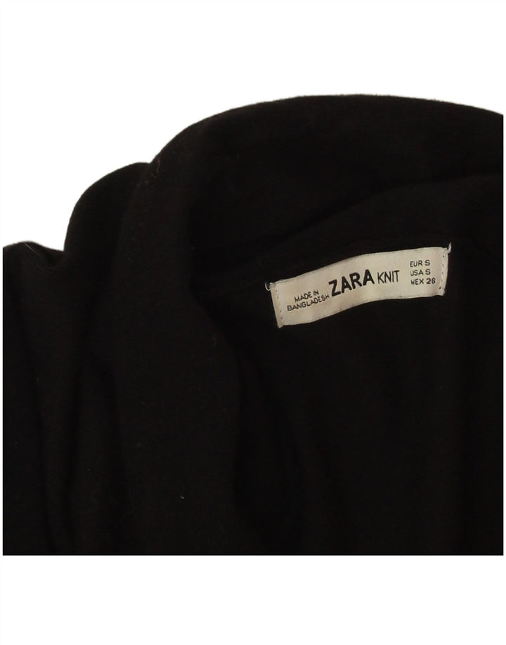 Женский длинный длинный открытый кардиган Zara UK 10, маленький черный