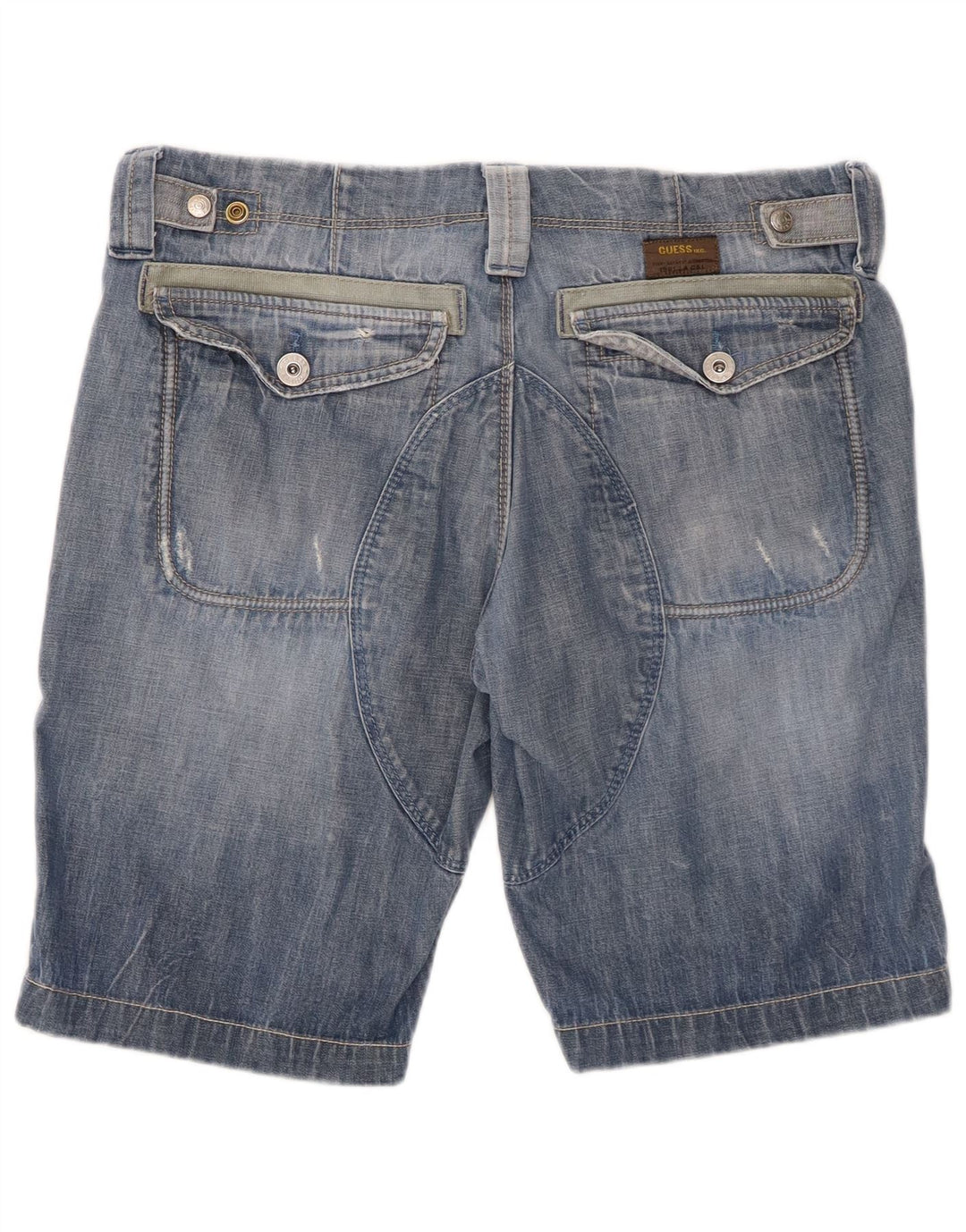 Мужские джинсовые шорты-карго GUESS W33, средние синие
