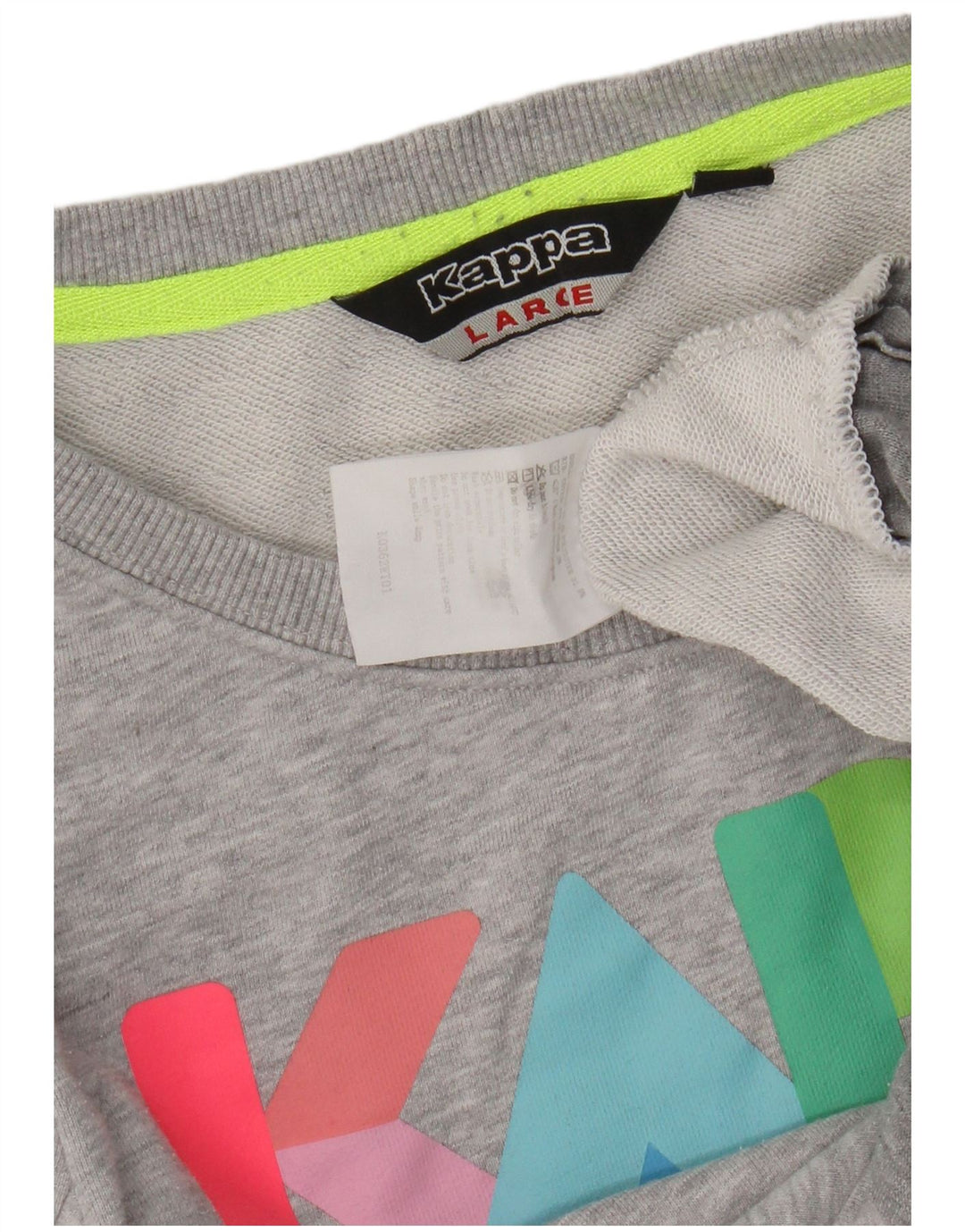Женский свитер Kappa с рисунком UK 14, большой серый хлопок