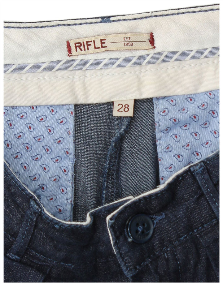 Женские укороченные брюки с ремешком для винтовки W28 L24 Темно-синие