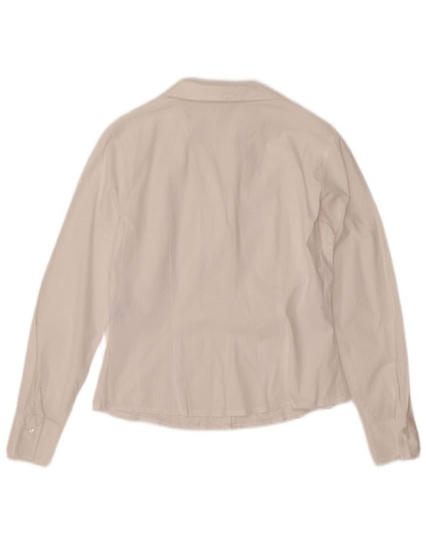 NARACAMICIE Женская рубашка под смокинг UK 12, средний белый хлопок