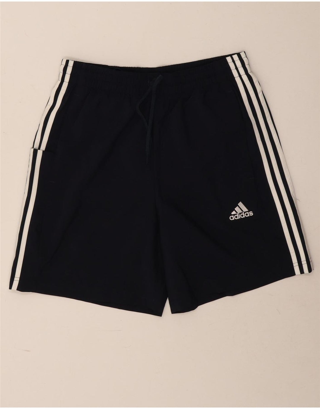 Мужские спортивные шорты Adidas среднего размера, темно-синие, полиэстер