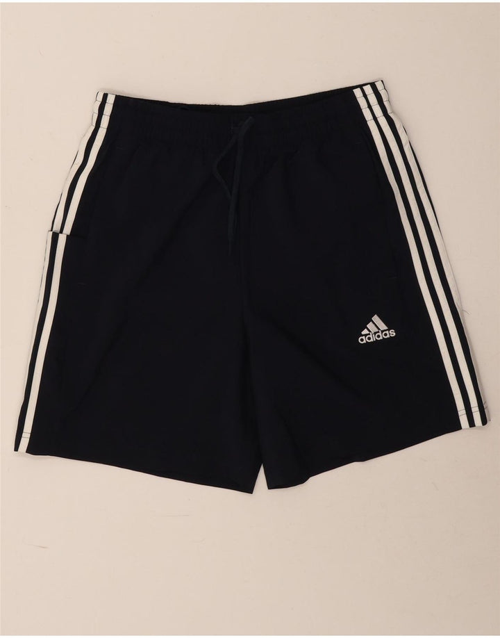 Мужские спортивные шорты Adidas среднего размера, темно-синие, полиэстер