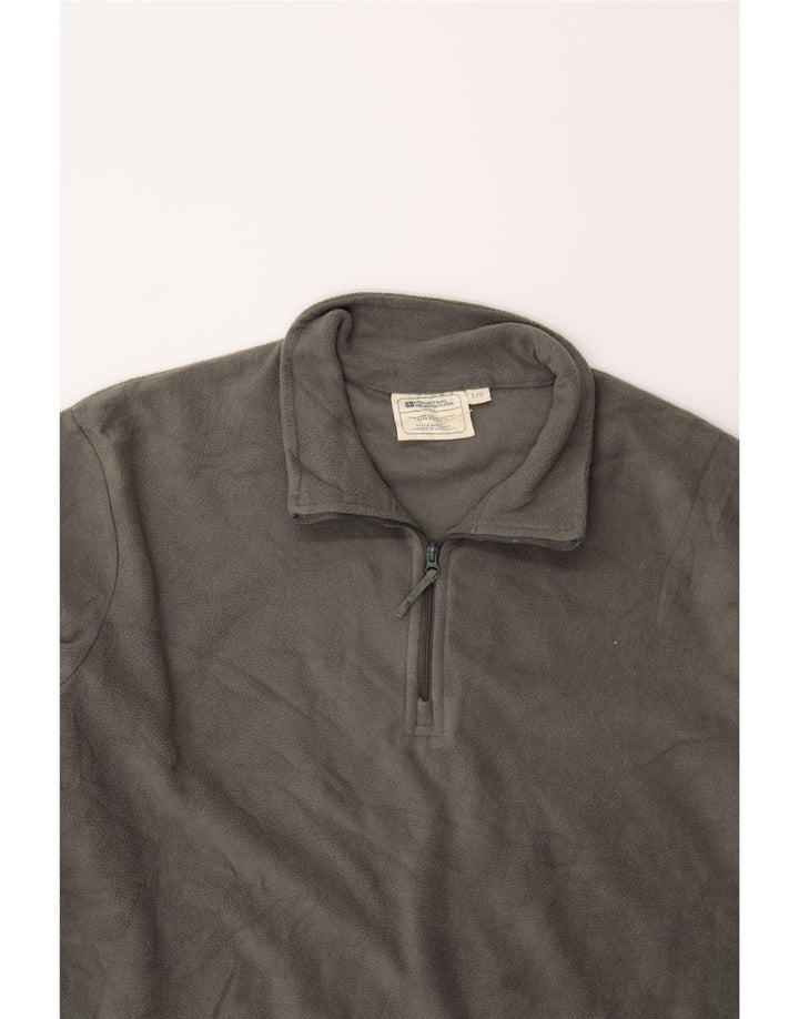 MOUNTAIN WAREHOUSE Mens Zip Neck Fleece Jumper Large Grey Polyester Vintage Mountain Warehouse and Second-Hand Mountain Warehouse from Messina Hembry 