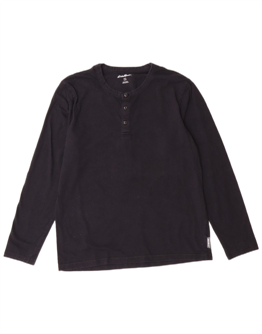 EDDIE BAUER Мужской топ с длинным рукавом, маленький темно-синий, хлопок