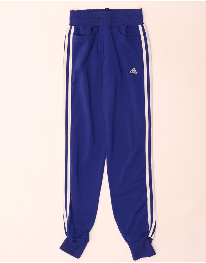 Женские спортивные брюки Adidas Joggers UK 8, маленькие темно-синие, полиэстер