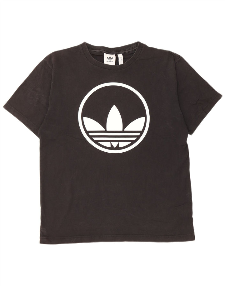 Мужская футболка с рисунком Adidas Top Medium Black Cotton