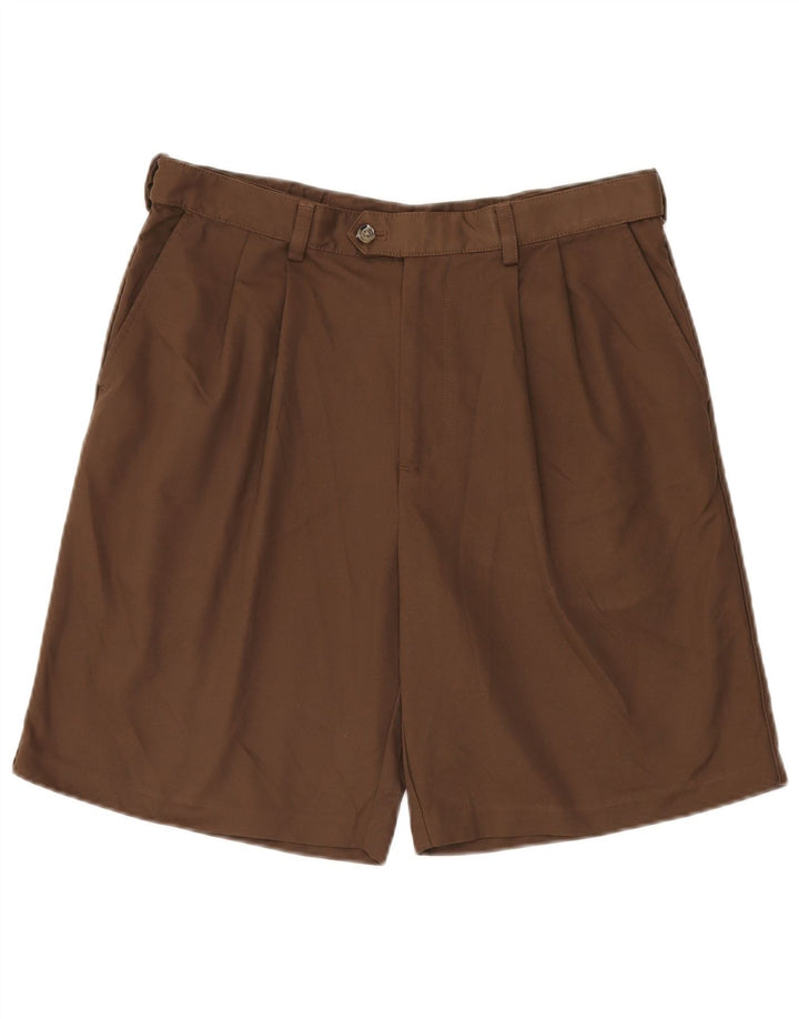 IZOD Мужские шорты чинос с завязками W34, большие, коричневые, полиэстер