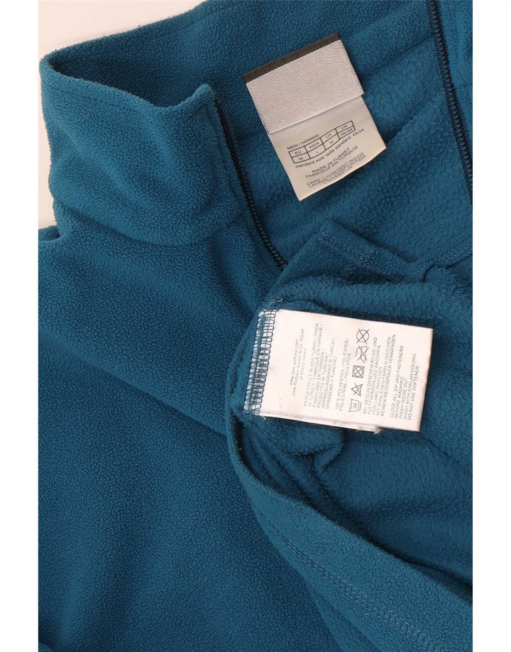 Мужской флисовый джемпер Jack Wolfskin с воротником на молнии, Великобритания 36/38, средний синий полиэстер