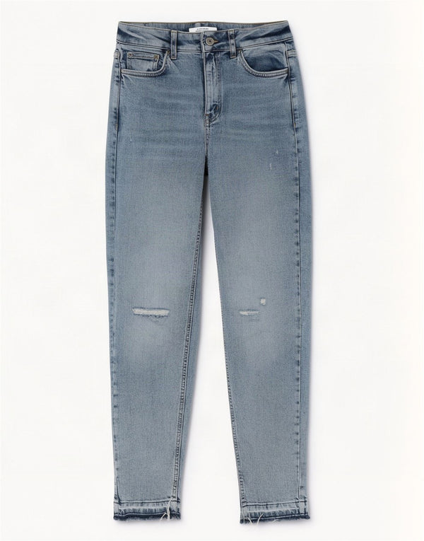 Женские зауженные джинсы Marks & Spencer UK 8, маленькие W27 L29, синие