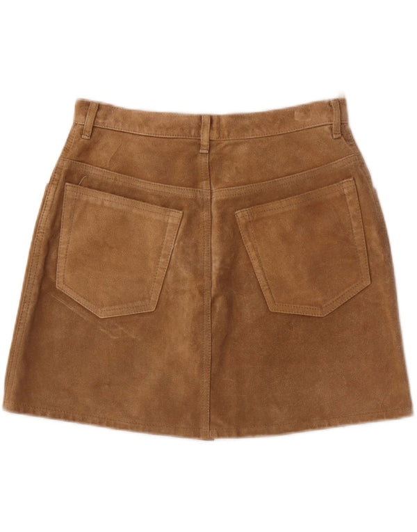 Женская замшевая мини-юбка Sisley IT 44 Medium W28 Коричневая кожа