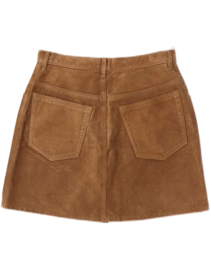 Женская замшевая мини-юбка Sisley IT 44 Medium W28 Коричневая кожа
