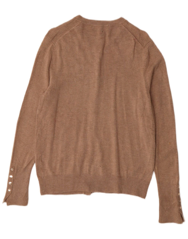 Женский кардиган Zara UK 14, большой коричневый цвет