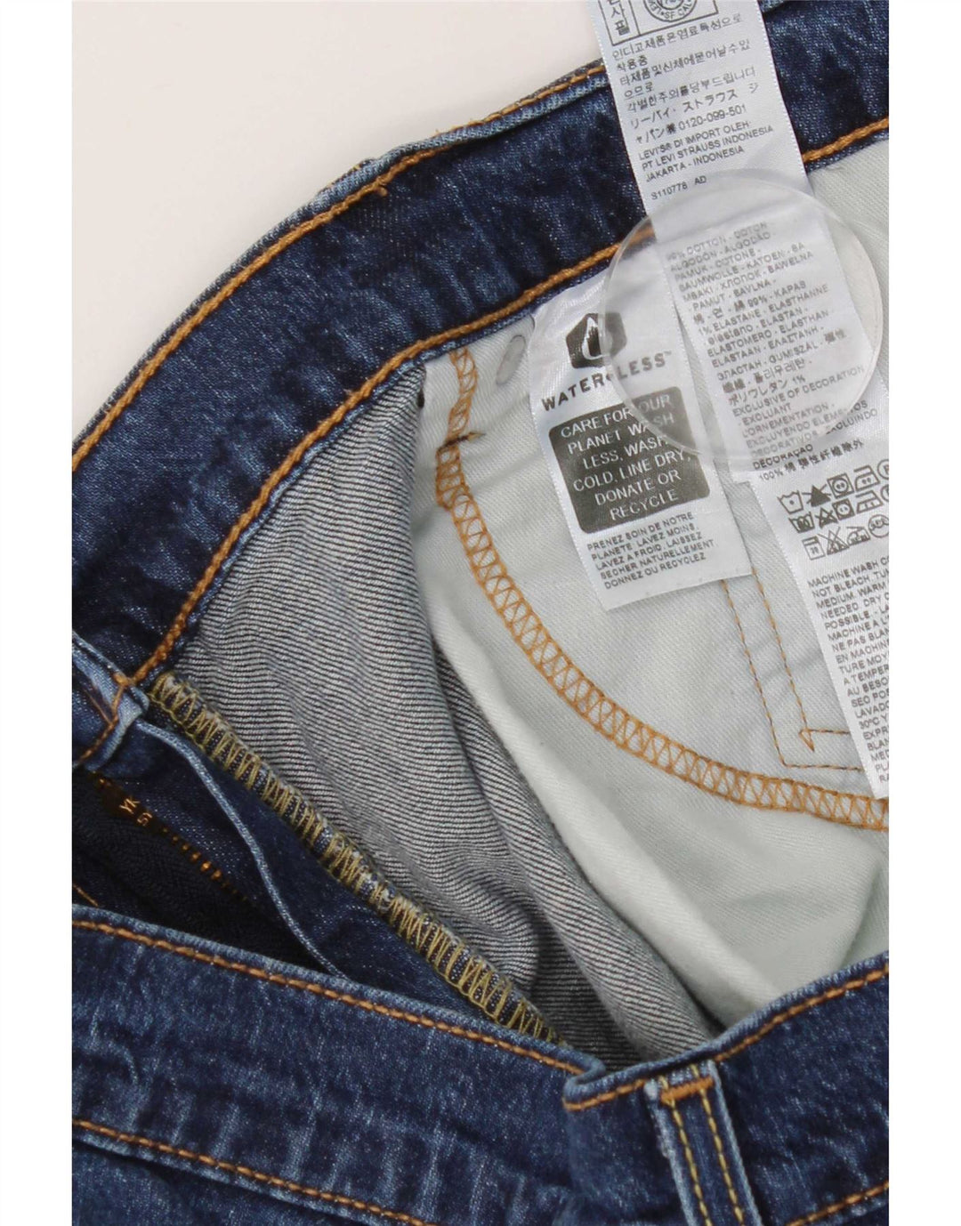 Мужские прямые джинсы Levi's 505 W40 L22 синие, хлопок