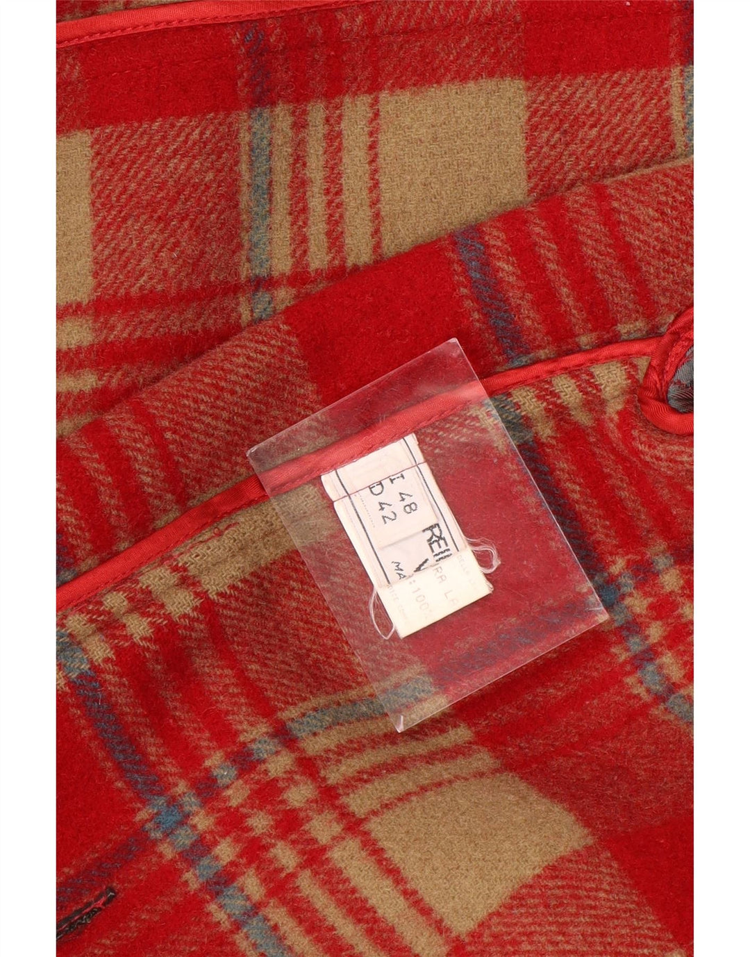 Женский дафлкот VINTAGE IT 48 XL Красный Шерсть