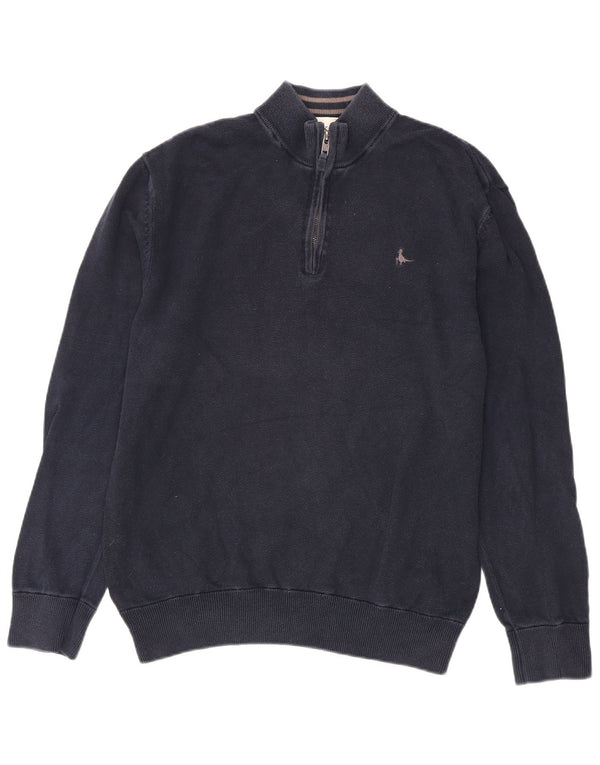 Мужской джемпер с воротником на молнии Jack Wills XL, темно-синий, хлопок