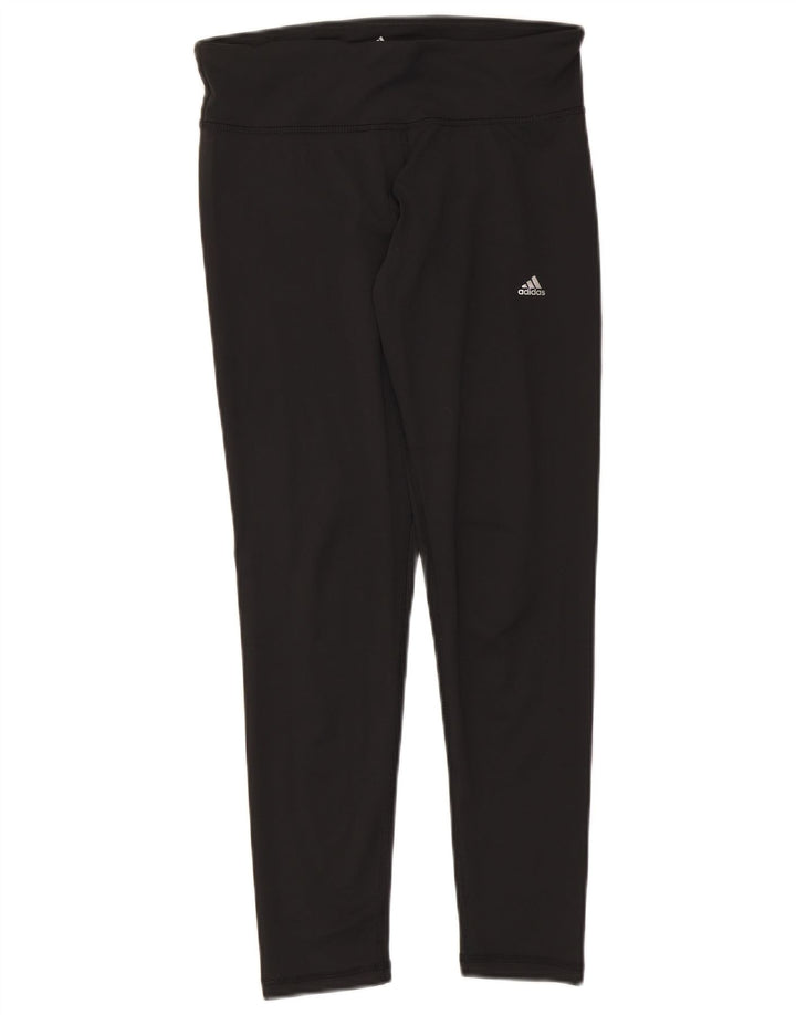 Женские леггинсы Adidas Climalite UK 12/14, средний черный полиэстер