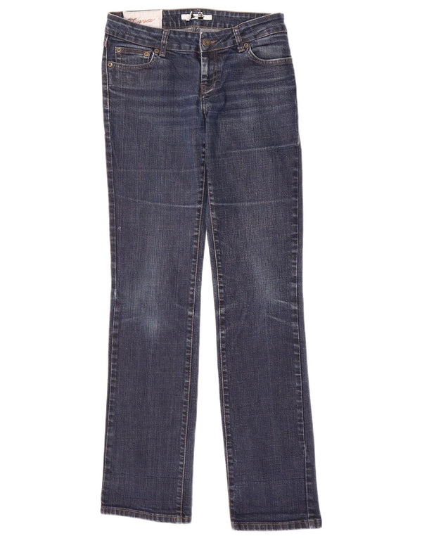 Женские прямые джинсы Zara EU 38, маленькие W28 L34, синие, хлопок