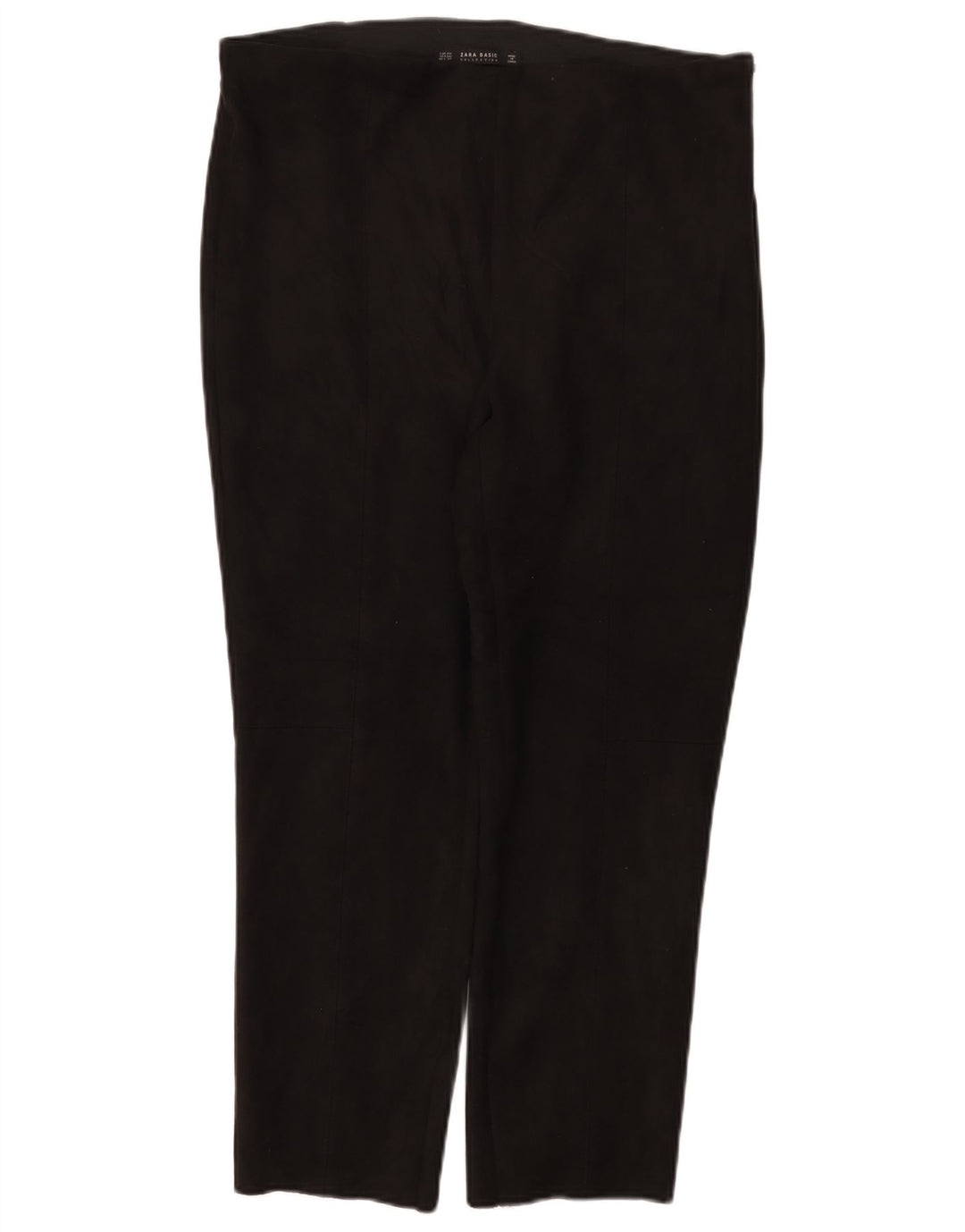 Женские узкие укороченные брюки Zara 2XL W34 L26, черные, полиэстер