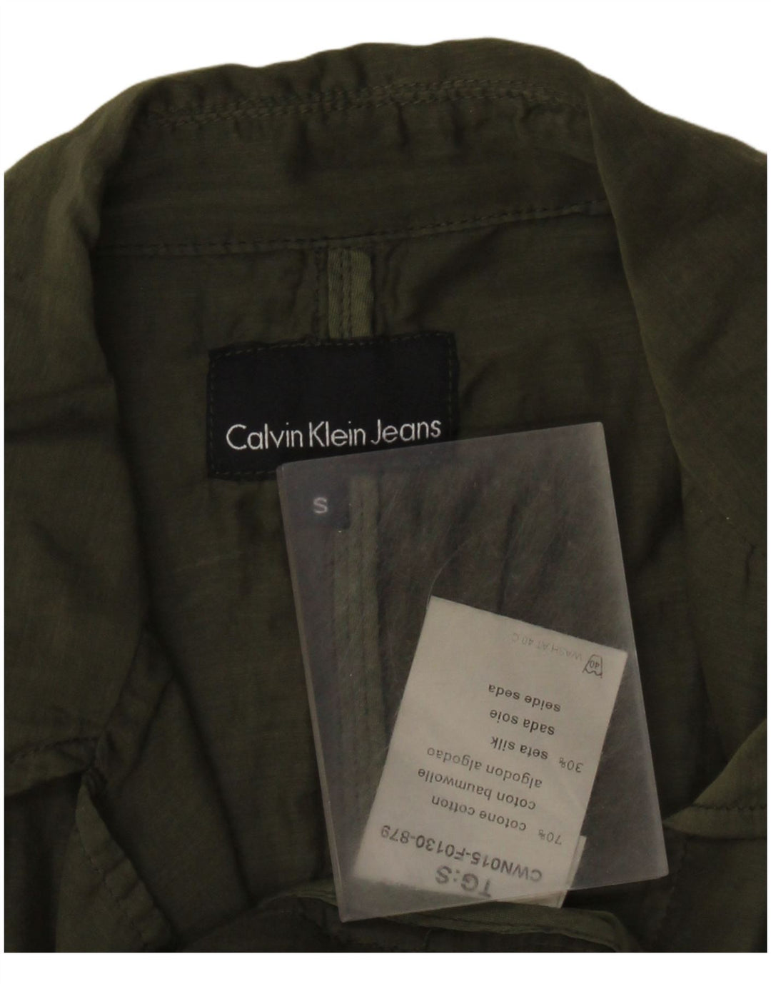 Женский пиджак на двух пуговицах Calvin Klein Jeans UK 10, маленький зеленый хлопок