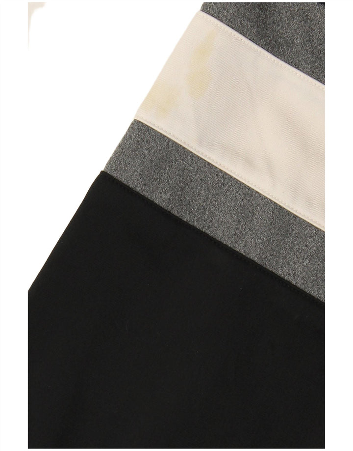 REEBOK Мужской спортивный костюм свободного покроя с графическим рисунком, верхняя куртка, маленький черный, с цветными блоками