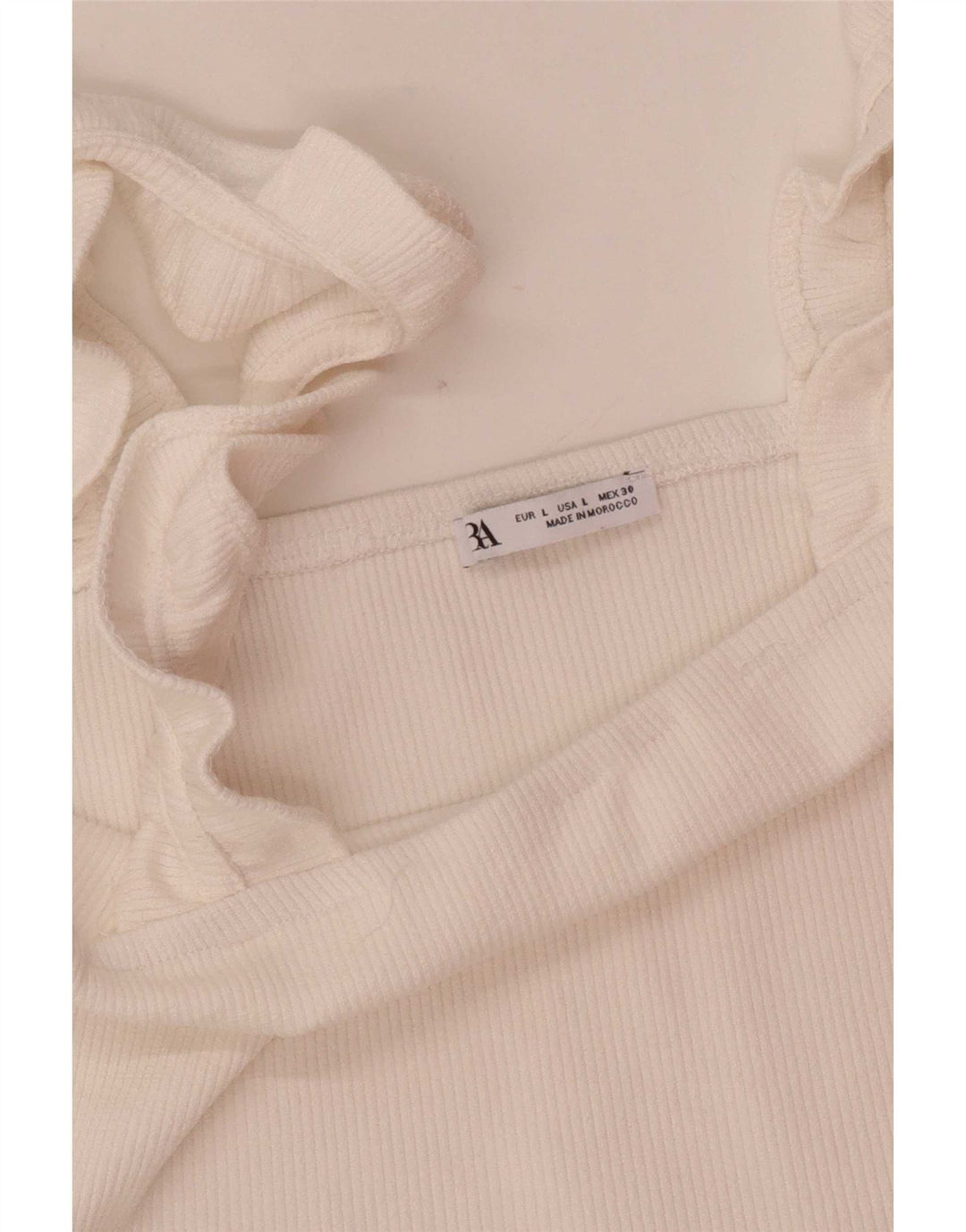 Женский укороченный топ Zara UK 14, большой белый