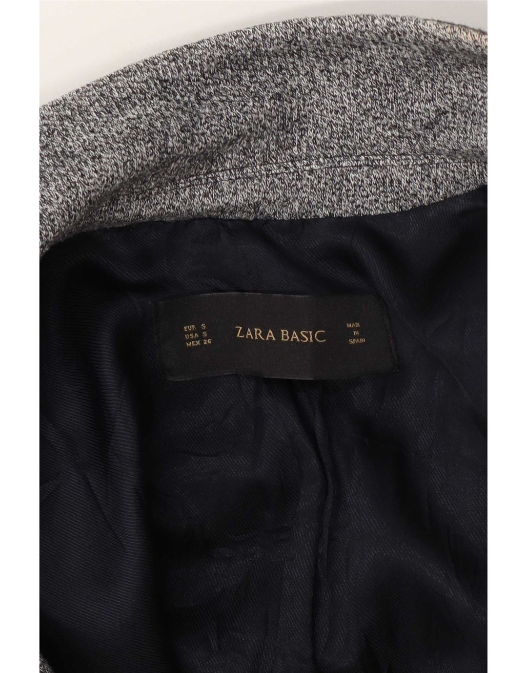 Женский пиджак на 1 пуговице Zara UK 10, маленький серый в крапинку