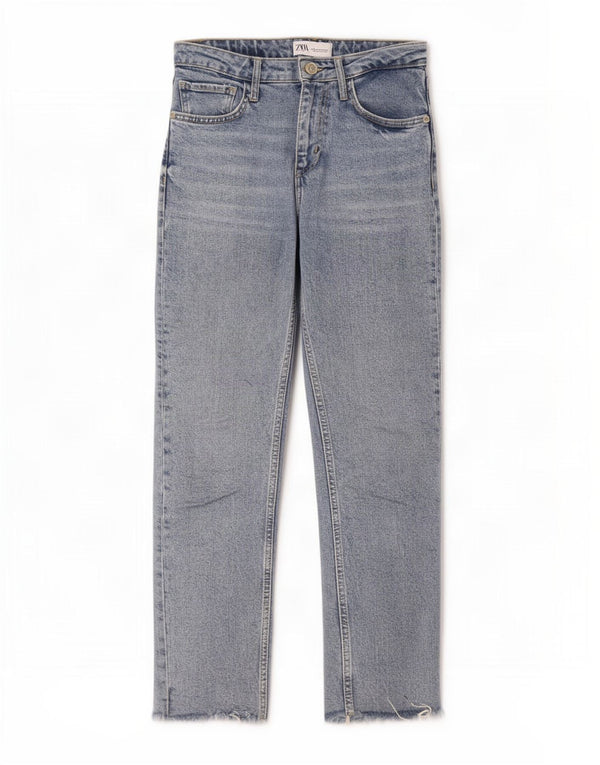 Женские прямые джинсы Zara EU 36 XS W26 L26, синий хлопок