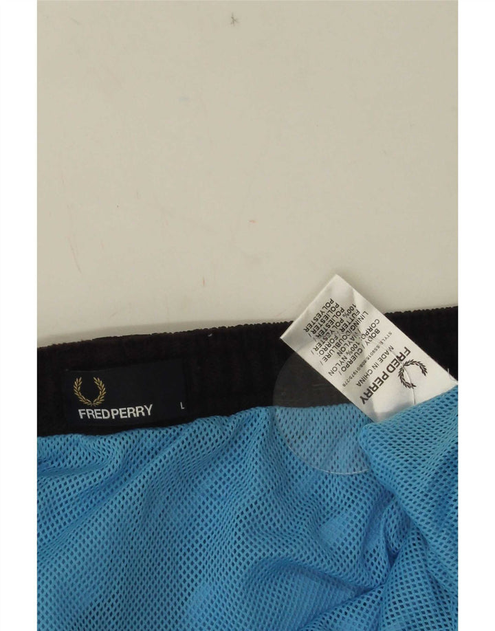 Мужские шорты для плавания Fred Perry, большие синие нейлоновые шорты с цветными блоками