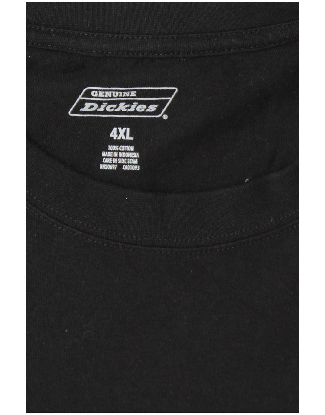 DICKIES Mens T-Shirt Top 4XL Black Cotton