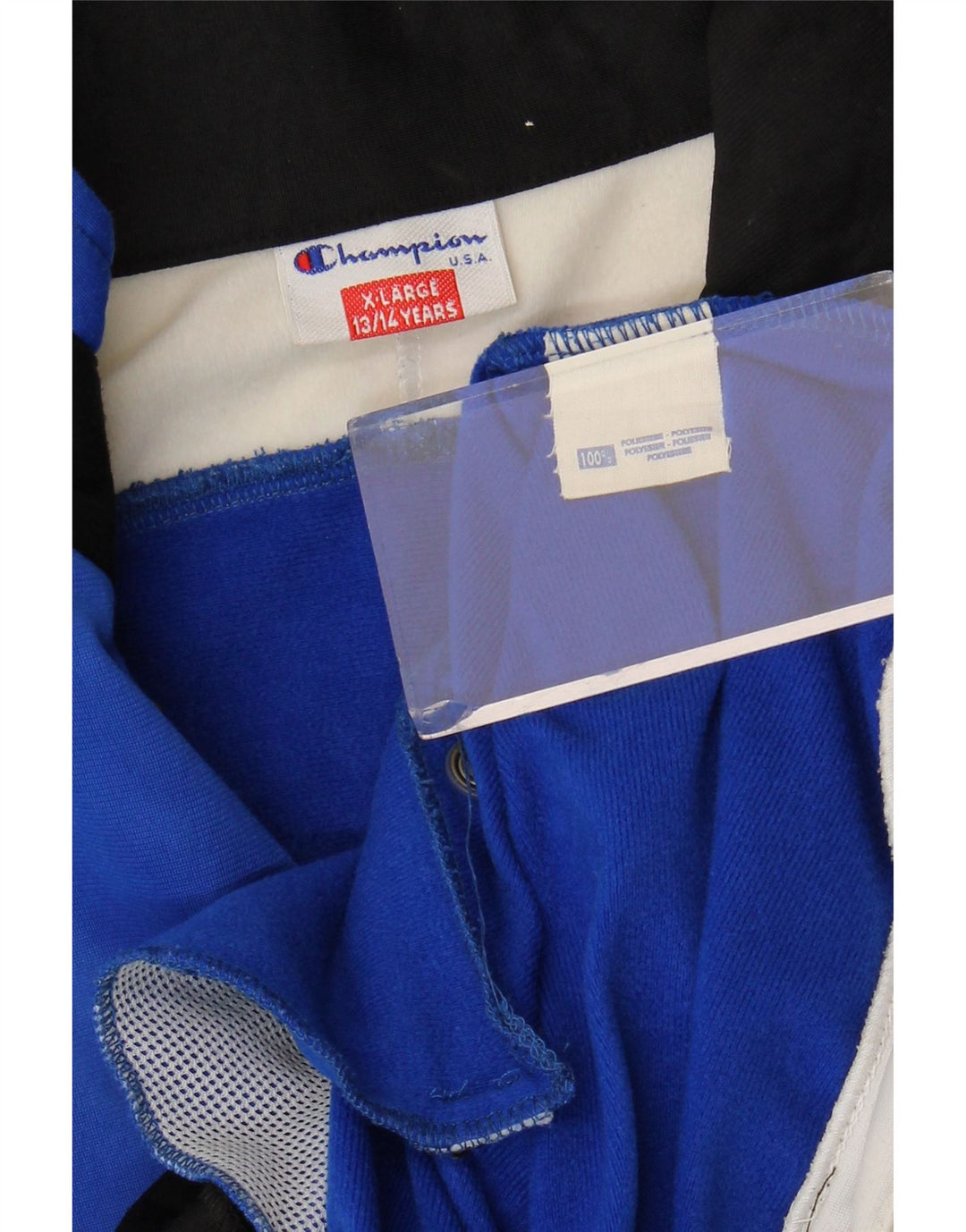 Спортивный костюм Champion для мальчиков с графическим рисунком, верхняя куртка 13–14 лет, синий цвет с блоками размера XL